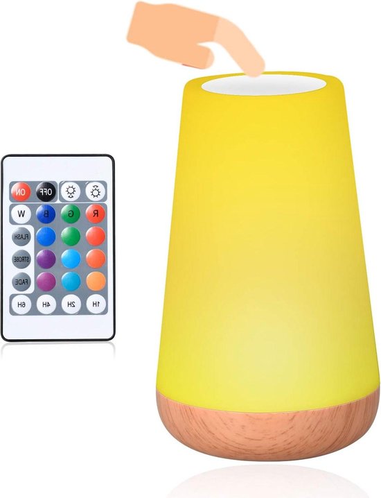 LED-Nachtlicht wiederaufladbar - Touch Control - 13 Farben