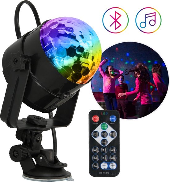 iMoshion Discolamp - Musikgesteuerte LED-Discokugel mit Fernbedienung - 1W - 8