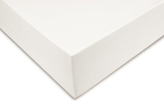 Zohome Spannbettlaken Satinado - Unterlaken für Doppelbett - 180x200 - 100% Baumwolle Satin - Off-White