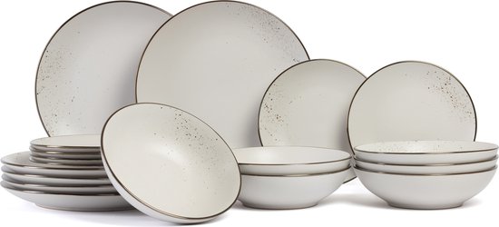 Cookinglife Essgeschirr Set Senja Weiß 18-teilig