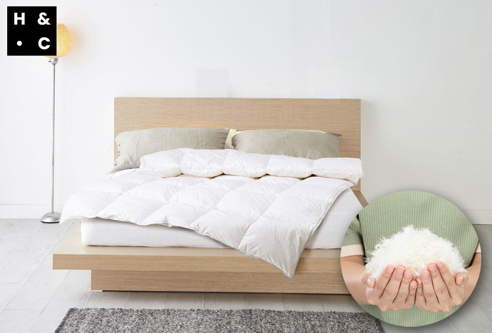 H&C Ganzjahres-Luxus-Daunenbettdecke - 155 x 220 cm