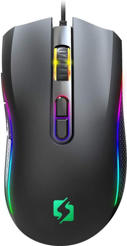 Strex Gaming-Maus mit RGB-LED - 3200 DPI - 7 Tasten - Windows und MAC - Gaming-Maus