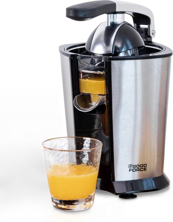 GoodForce Zitruspresse - Elektrische Orangenpresse - Obstpresse - Zitronenpresse - Edelstahl - Pressgriff