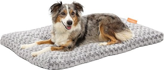 Happysnuts Hundekissen 90 x 60cm - Hundebett - Donut Hundebett - Flauschig - Grau - Waschbar