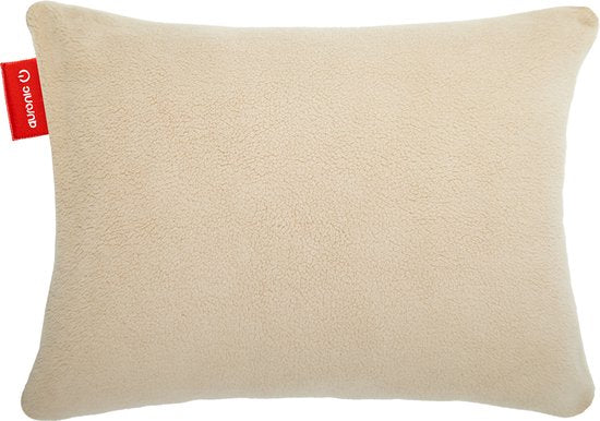 Auronic Wärmekissen - Sherpa Fleece - 45x60 - Kabellos - Wiederaufladbar - Elektrisches Kissen - Infrarot - Beige