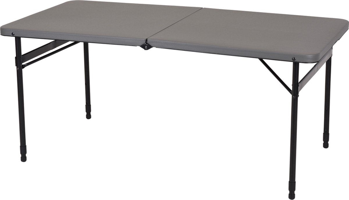 Redcliffs Stahl-Camping-Tisch - 122 x 61 cm - Dunkelgrau