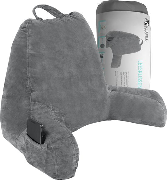 WorldWide products Lesekissen mit Armlehnen - Relaxkissen Memory Foam - für das Bett