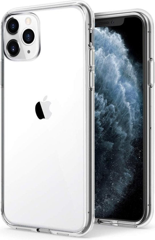Podec Phone Case Transparent Passend für iPhone 11 pro max Case Transparent und Displayschutzfolie Schutzglas