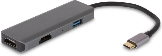 SBVR EV09 - 3 in 1 USB C Hub - 2x HDMI - USB-A 3.0 - 4K 60Hz - Plug & Play
