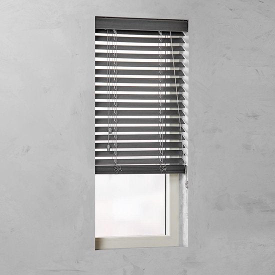 Dutchblinds PVC Jalousien 50mm - Anthrazit - 105 x 175 cm - Fensterdekoration nach Maß