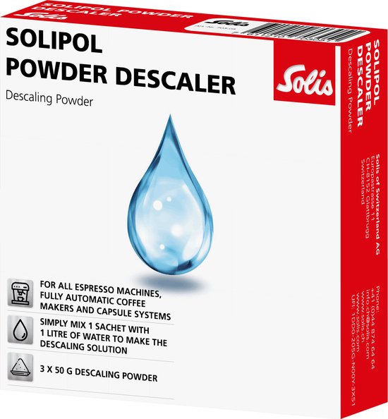 Solis Solipol Pulverentkalker Entkalker Kaffeemaschine - Geeignet für Kapselsysteme