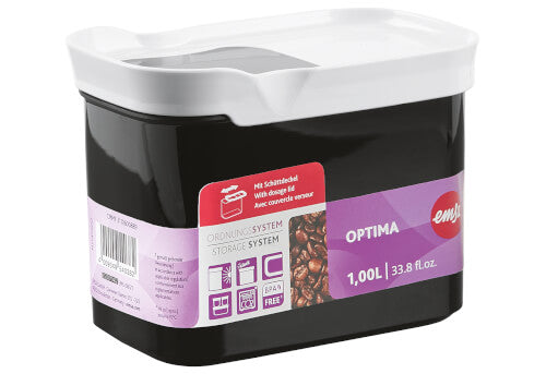 EMSA OPTIMA Trockenlagerbehälter - 1L - 159 x 229 x 349 mm - Schwarz