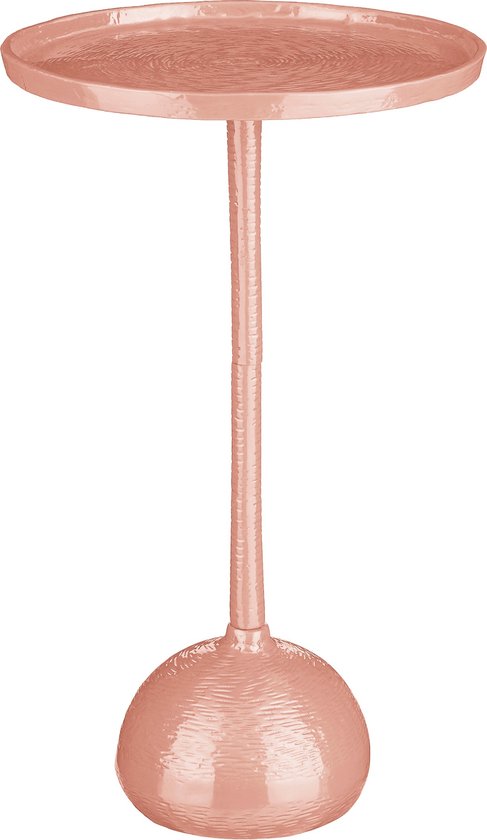 Mica Decorations Colin Beistelltisch - H58 x Ø34 cm - Recyceltes Aluminium - 100% FSC - Hellrosa