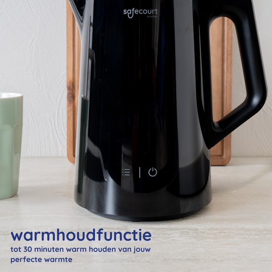Safecourt Kitchen - Smart Wasserkocher - Warmhaltefunktion - 5 Temperatureinstellungen - 1