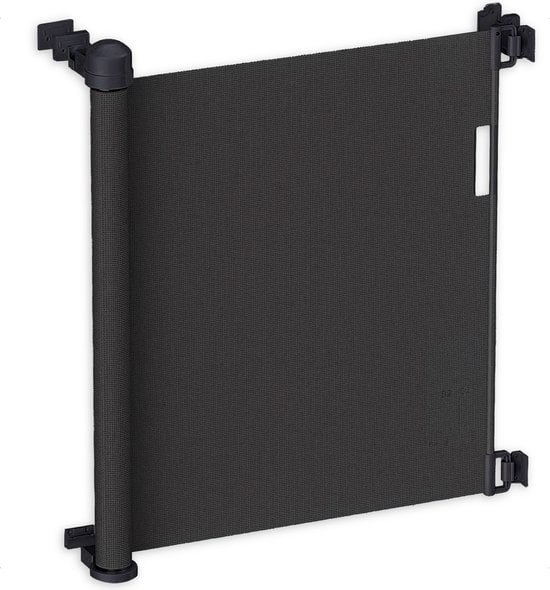 Goliving - Roll-up Treppentor - Kindertor - 10-150 cm - Aluminiumrahmen - Schwarz