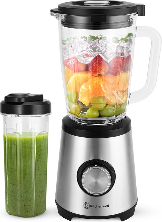 Kitchenwell Mixer - Leistungsstarker 1300 Watt Smoothie Mixer mit To-Go Cup - 1