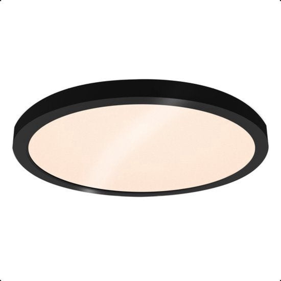 Goliving Deckenleuchte - Deckenleuchte - Led - Extra dünn - Warmweißes Licht - Schlafzimmer - Badezimmer - Wohnzimmer - Ã˜ 30cm - Schwarz