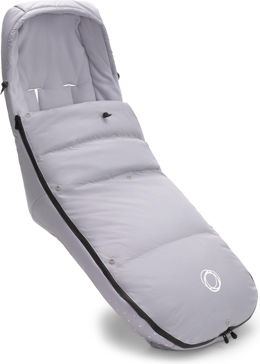 Bugaboo kuscheliger Fußsack Kinderwagenzubehör mit Kapuze Schuhabdeckung Zwei-Wege-Reißverschluss Grey