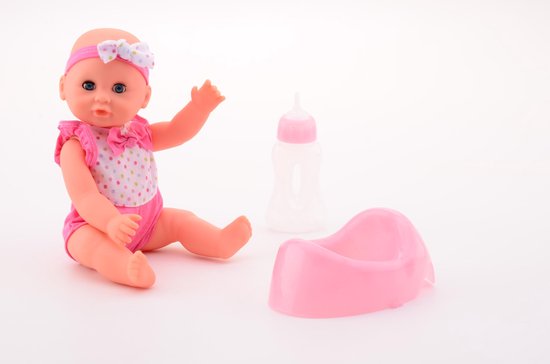 Baby Rose Trink- und Pinkelpuppe 25cm - Babypuppe