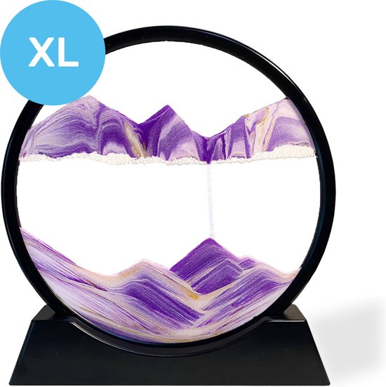 XL Sandkunst - Lila - Sandkunst - Im Glas - Sanduhr - Dekoration - Bewegte Sandkunst - Sand