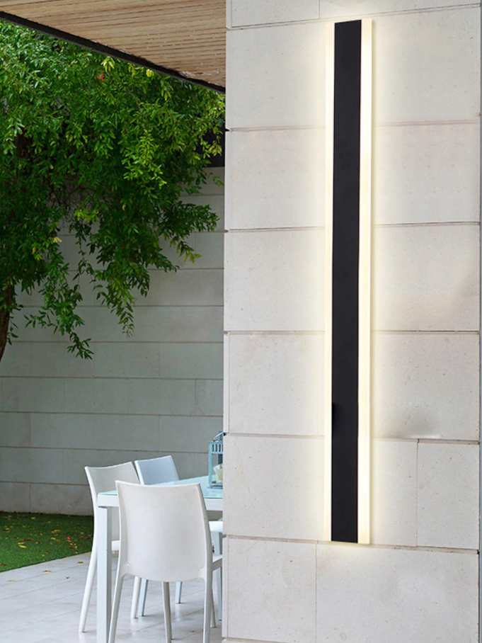 moderne led-außenlampe - 90 cm - schwarz