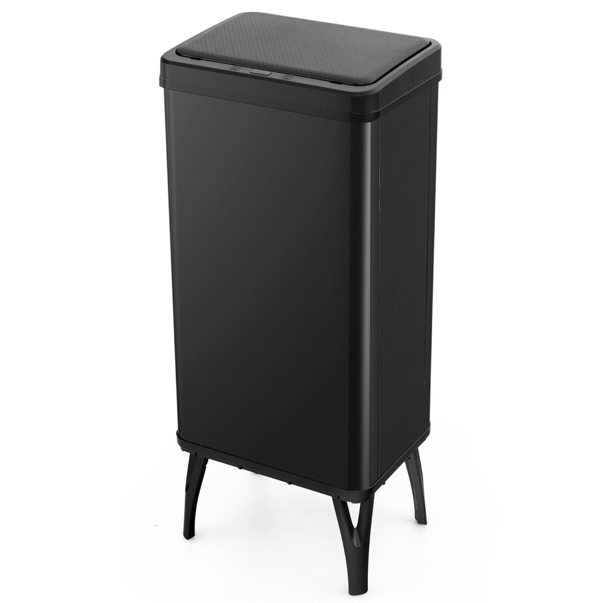 Küsteneimer mit Sensor - 50L - 36 x 26 x 84 cm - Schwarz