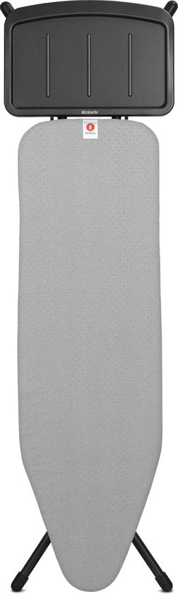 Brabantia Bügeltisch B - mit Dampftuning-Halterung - 124 x 38 cm - Metallisiert