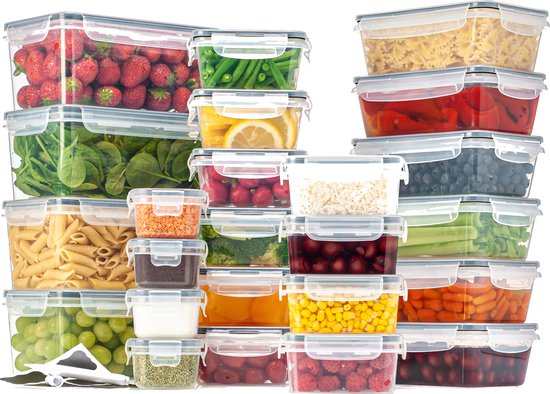 Stosh Freshness Schalen - Meal Prep Schalen - Gefrierschalen - Lebensmittelbehälter - 24 Stück - Kunststoff - BPA frei