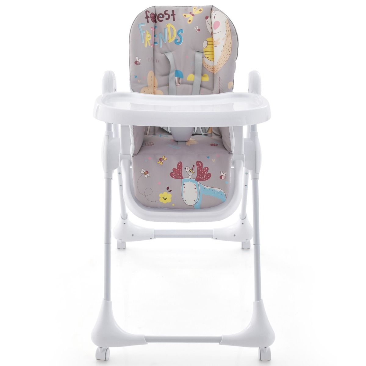Coast klappbarer Hochstuhl - Höhenverstellbar - Sicherheitsgurt - 96 x 60 x 89-107 cm - Grau – Bild 2