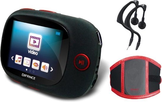 Difrnce MP1861 - Sport MP4-Player - 4GB - Rot