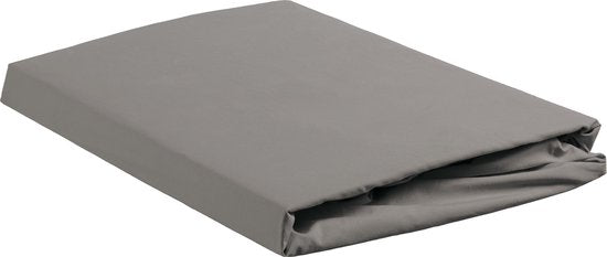Ambiante Cotton Uni - Spannbetttuch - Lits-jumeaux - 160x200 cm - Grau
