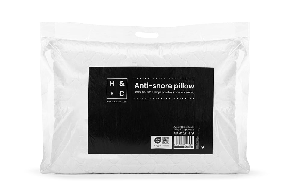 H&C Anti-Schnarch-Kissen - 60 x 70 cm - ergonomische Form - komfortable Unterstützung