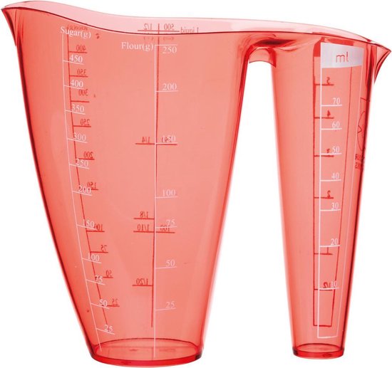 Colourworks Messbecher Brights Double 600 ml Rot