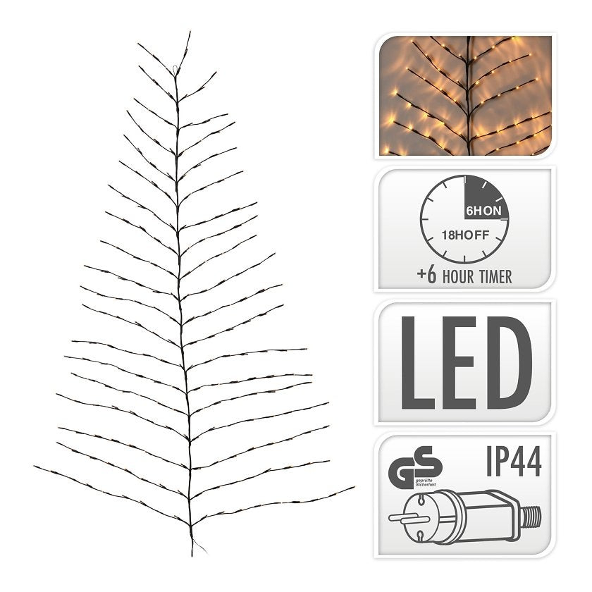Home & Styling Lichterkette mit Timer - 150 LED - Warmweiß