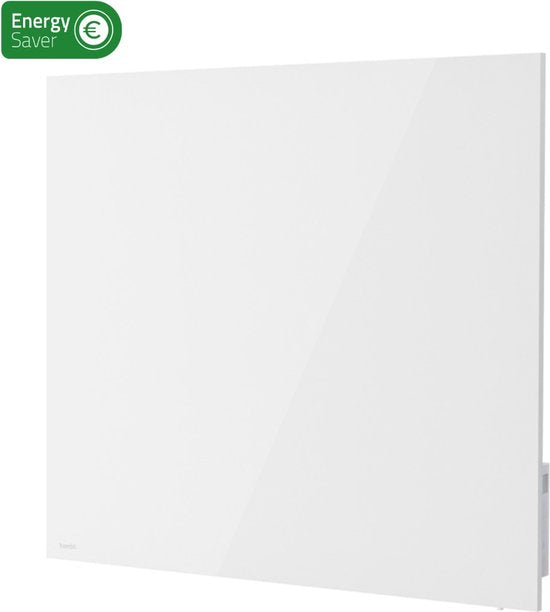 Hombli Smart Mirrored Infrarot-Flächenheizkörper - 600 Watt - Smart App - Integrierter Thermostat - 18m² - Wandmontage - Weiß