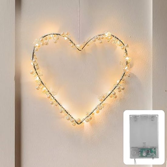 CozyHome 20 batteriebetriebene herzförmige Lichter