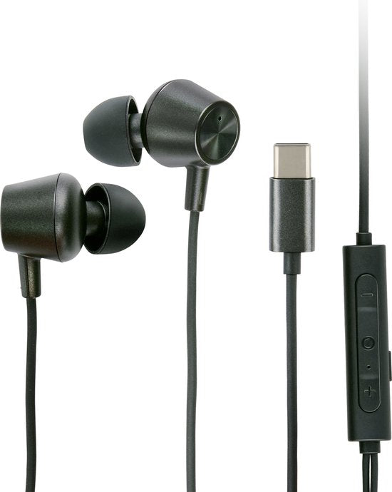 Grundig Earbuds mit Kabel USB C - In-Ear Earbuds mit Kabel 120cm - Ohrhörer mit Mikrofon - Geeignet für iPhone