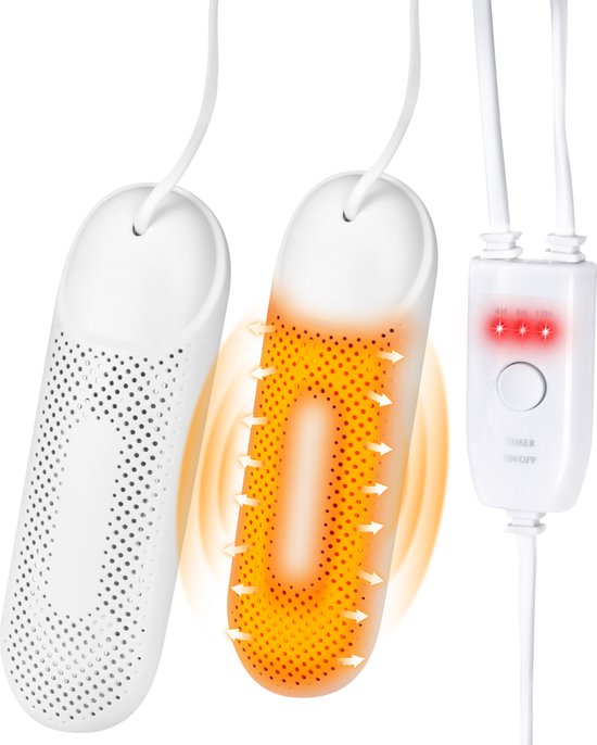 Nuvance - Schuhtrockner - Schuhtrockner mit Timer - Schuherfrischer - Trocknungsfunktion - Weiß