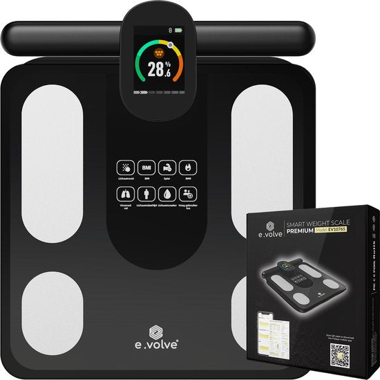 e.volve premium Personenwaage Digital Schwarz
