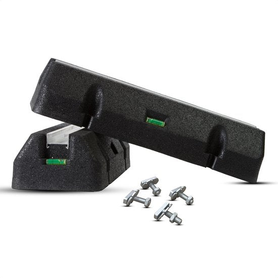 Bodo® - Gummi-Montagebalken - 600mm - Lüftungs- und Klimazubehör - Schwingungsdämpfender Gummi - Montageblock - Set - Klimaanlagen - Inklusive Einsätze & Nivellierer
