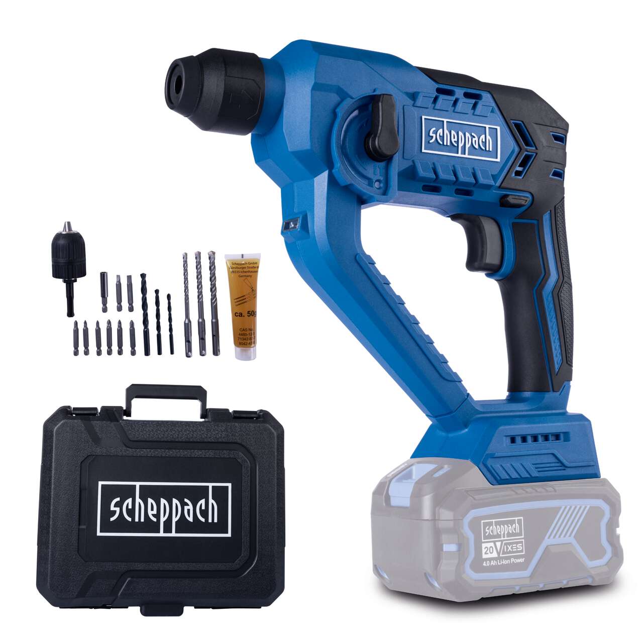 Akku-Bohrhammer C-RHD130-X Scheppach | Schlagkraft 1