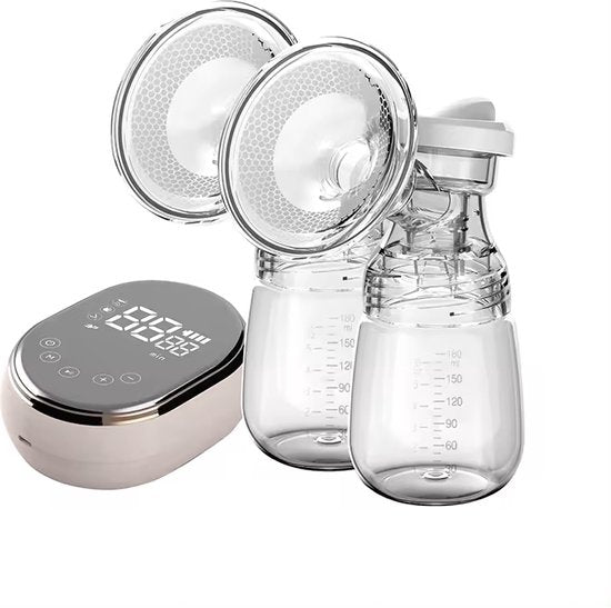 Fuegobird Elektrische Milchpumpe - 2x180ml Babyflaschen - Pink