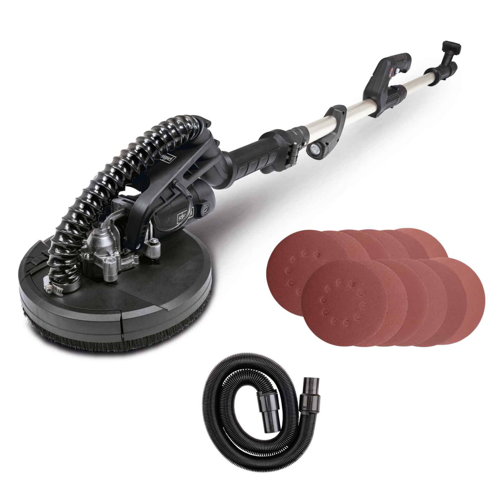 Wand- Deckenschleifer TBS915-BE Scheppach Black - Ø210mm | 710W | LED | 4m Schlauch