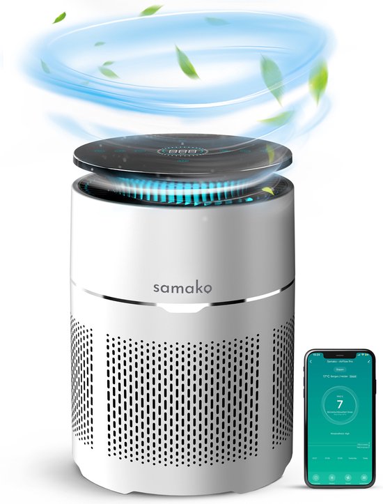 Samako - Airflow Pro - Luftreiniger - Hepa 13 pro Filter - Heuschnupfen