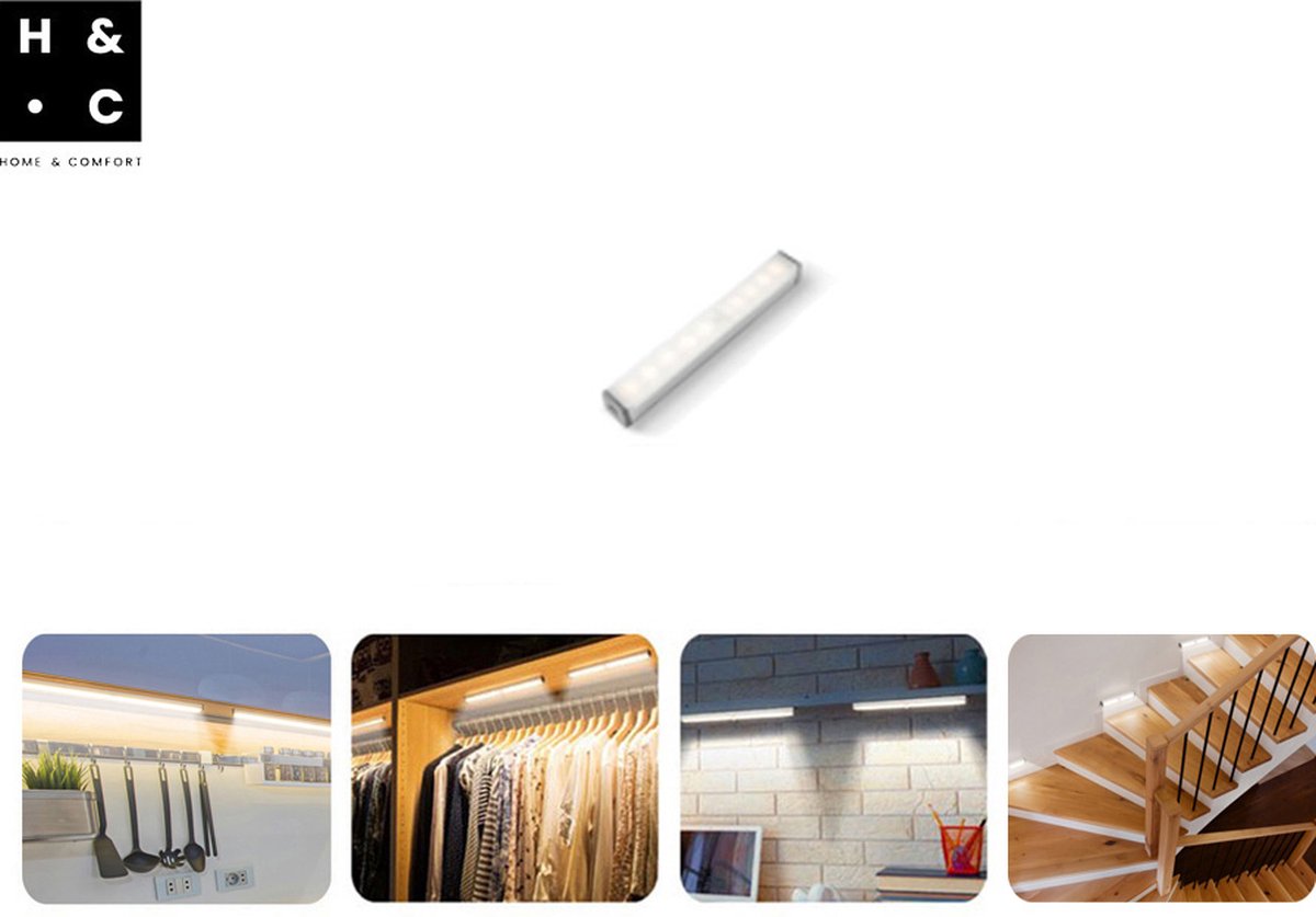 H&C Sensor Lampe - Bewegungssensor & USB Wiederaufladbar - 15 x 1