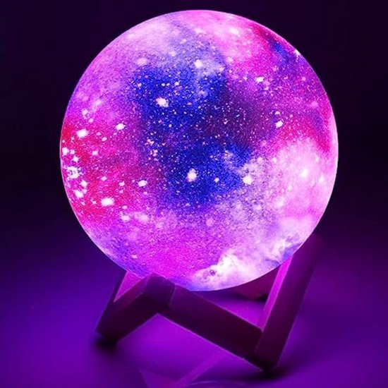Mondlampe - 15 CM - Lila - 18x15x15 cm