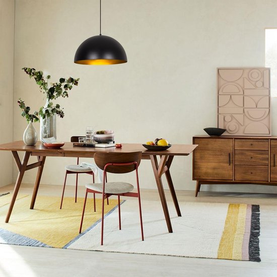 Moderne Pendelleuchte schwarz gold 40 cm | Canti