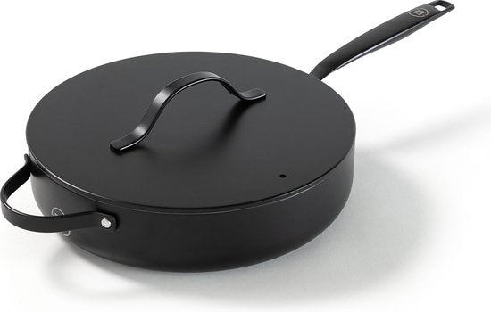 BE Living Essential Kasserolle mit Deckel - Ø 28 cm - Keramik - PFAS-frei - Induktion - Schwarz