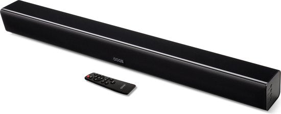 OOQE PRO Q6 Soundbar - Eingebaute Subwoofer & Bassreflex - Bluetooth 5.3 - 160W - 81 x 7.5 x 8 cm - Schwarz
