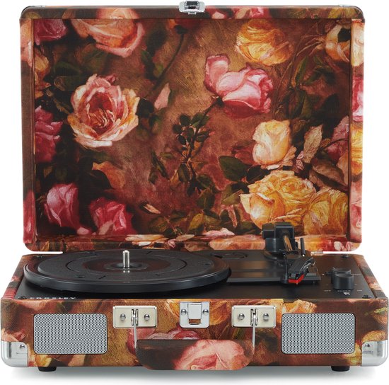 Crosley Voyager Bluetooth Plattenspieler Blumen